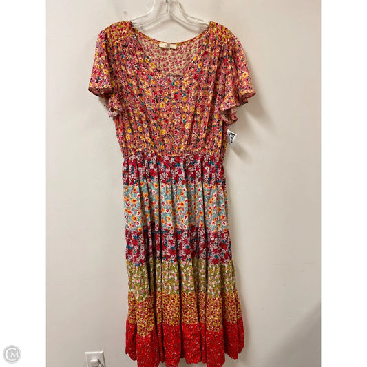 Dress Casual Maxi By Easel In Floral Print, Size: L