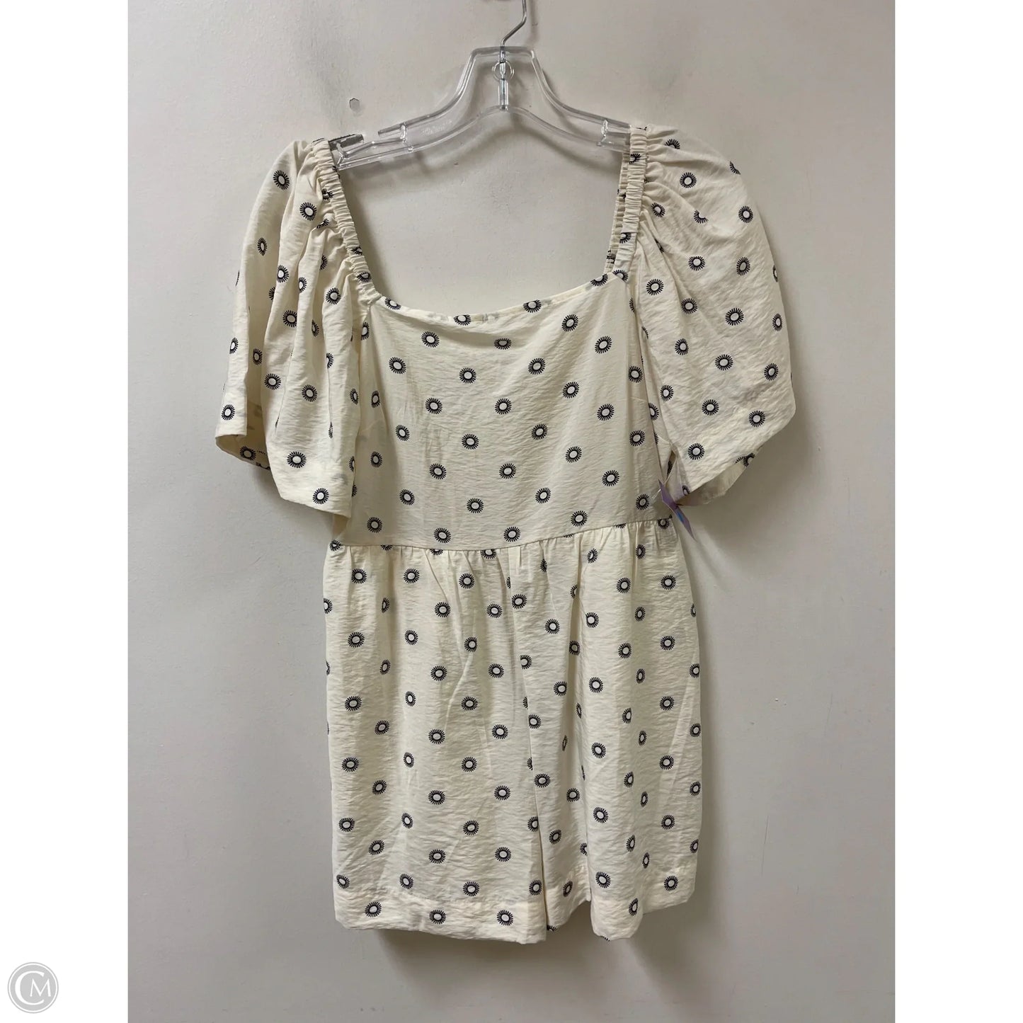 Romper By Loft In Black & Cream, Size: Sp