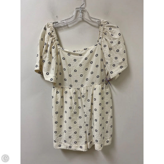 Romper By Loft In Black & Cream, Size: Sp