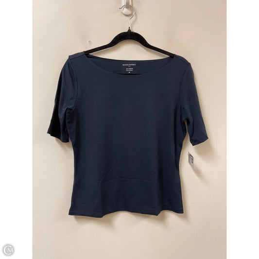 Top Short Sleeve By Banana Republic In Navy, Size: M