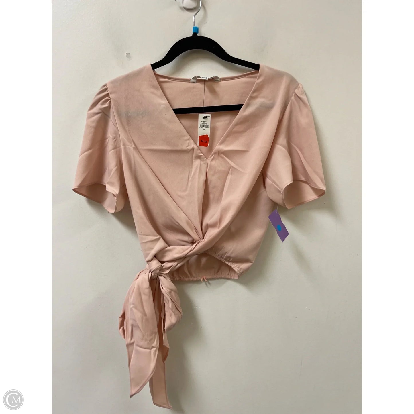 Top Short Sleeve By Banana Republic In Pink, Size: M