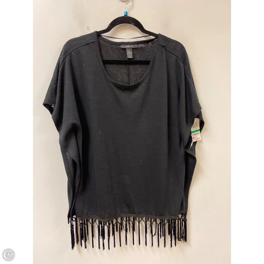 Top Short Sleeve By Style And Company In Black, Size: L