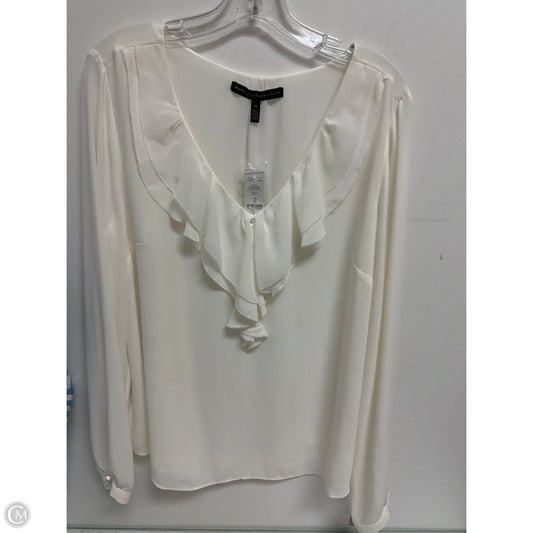 Top Long Sleeve By White House Black Market In White, Size: L