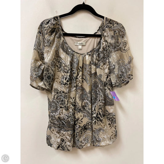 Top Short Sleeve By Dressbarn In Black & Cream, Size: Xl