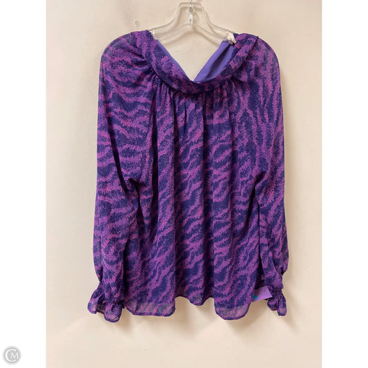 Top Long Sleeve By Entro In Purple, Size: L
