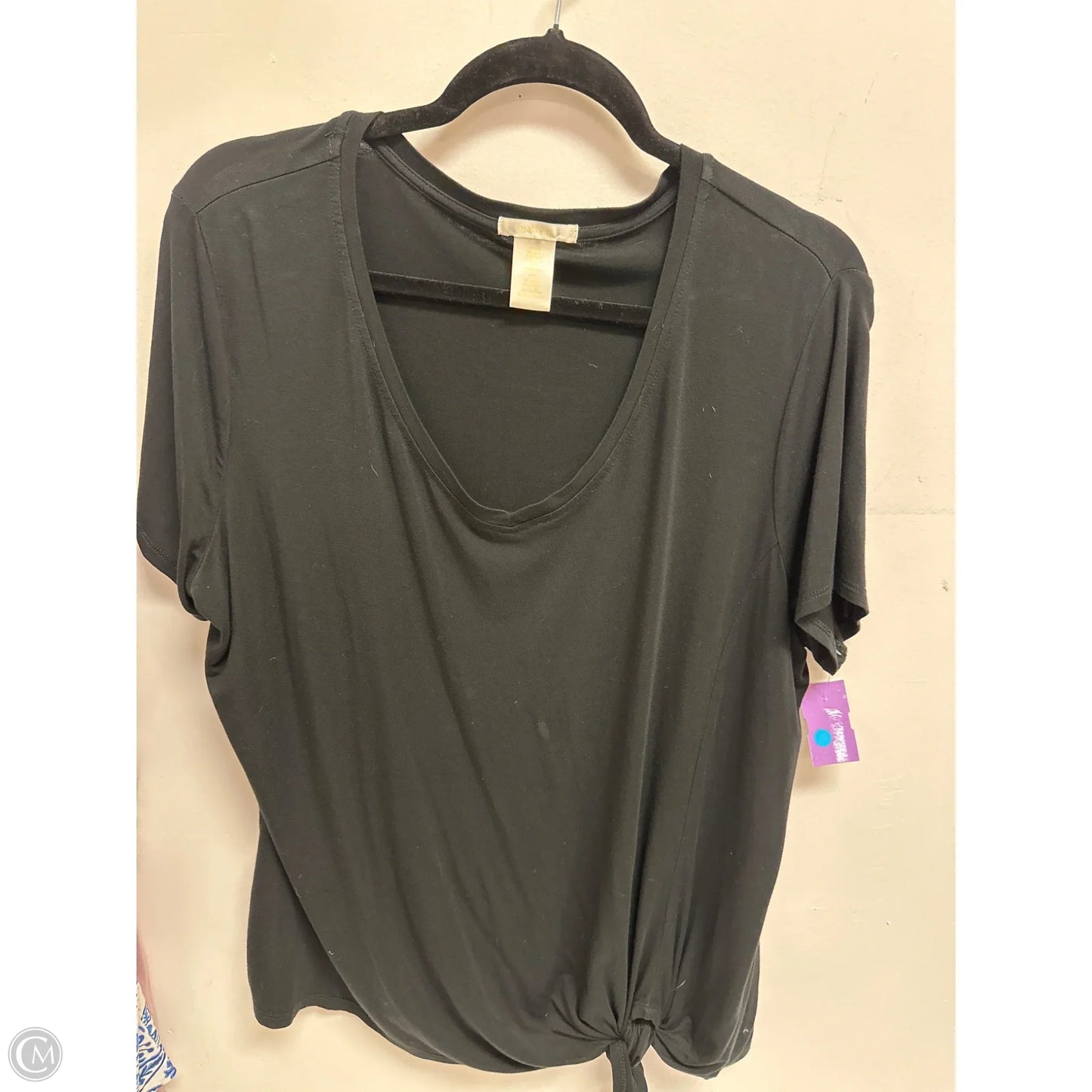 Top Short Sleeve By Matty M In Black, Size: M