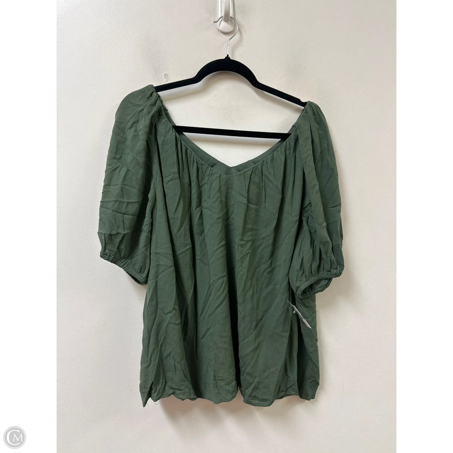 Top Short Sleeve By Loft In Green, Size: Xl