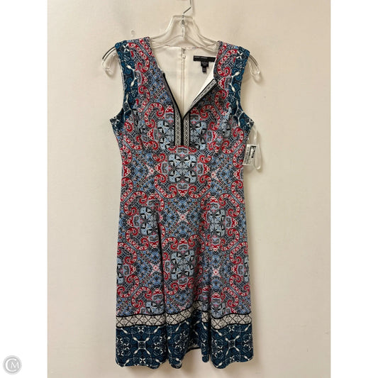 Dress Casual Short By Maggy London In Blue & Red, Size: S