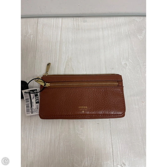 Wallet Leather By Fossil, Size: Medium