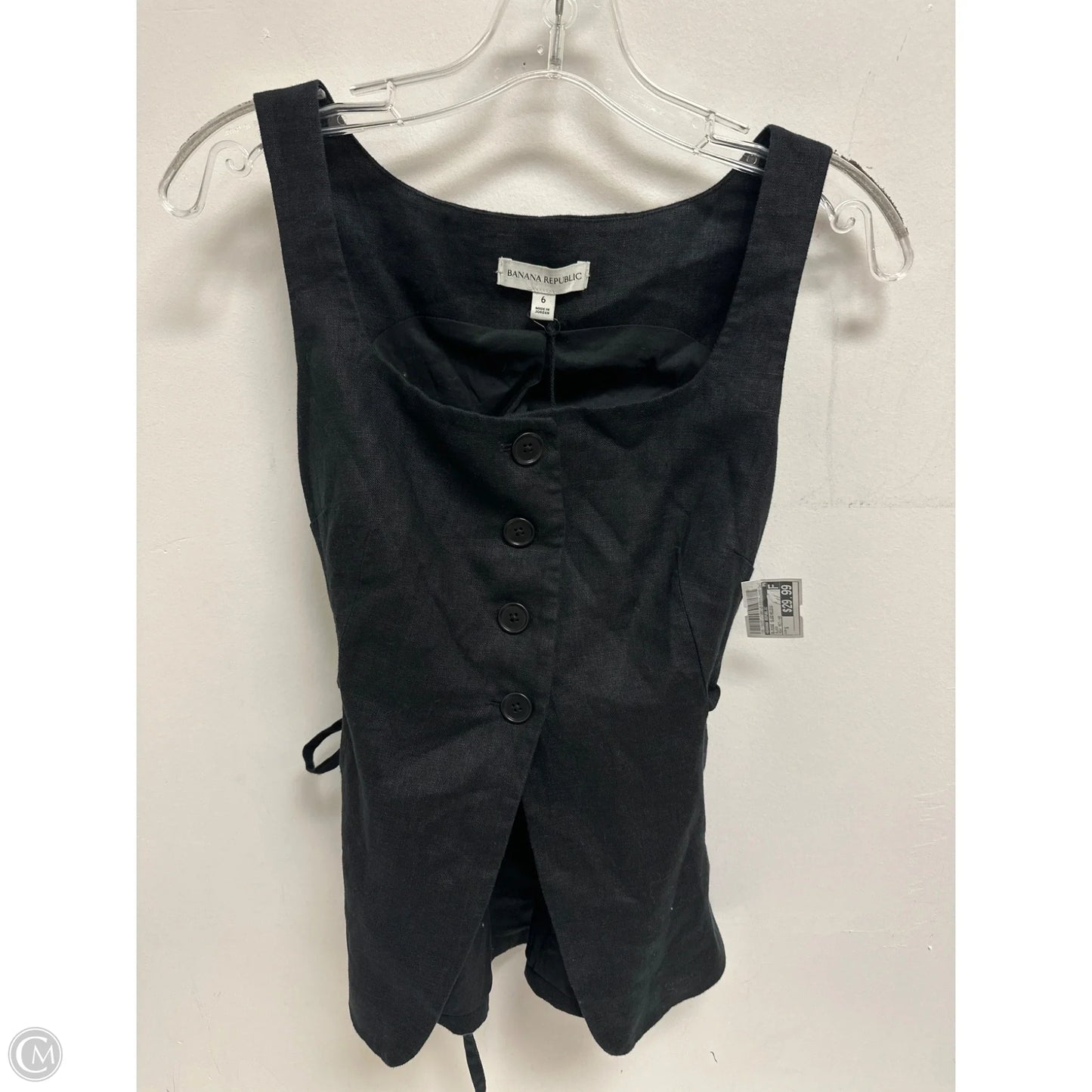 Blouse Sleeveless By Banana Republic In Black, Size: S