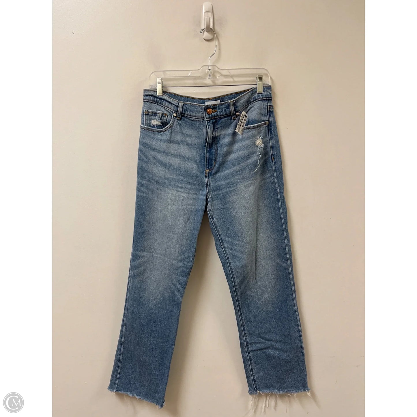 Jeans Straight By Loft In Blue Denim, Size: 8