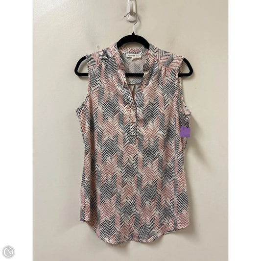 Top Sleeveless By Perseption Concept In Black & Cream, Size: L