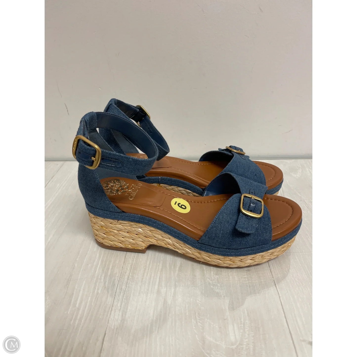 Sandals Heels Block By Vince Camuto In Blue, Size: 9