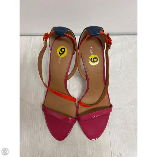Sandals Heels Stiletto By Calvin Klein In Multi-colored, Size: 9
