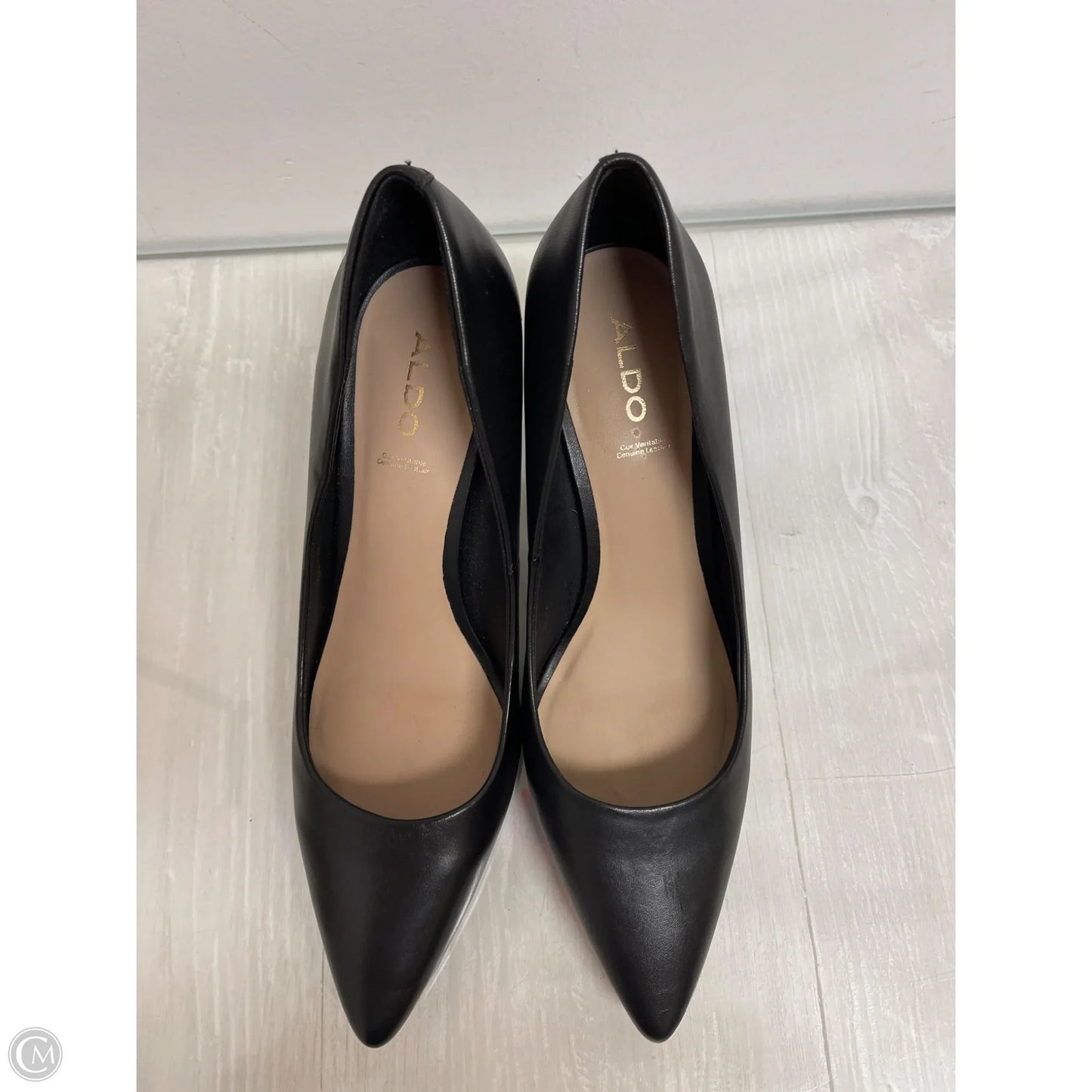 Sandals Heels Stiletto By Aldo In Black, Size: 8.5