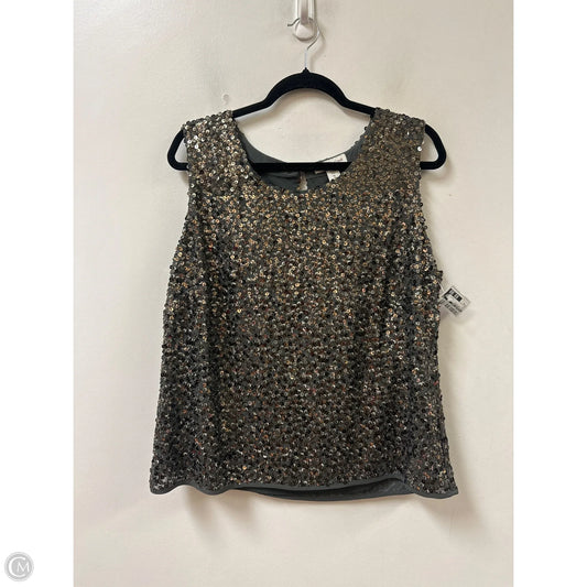 Top Sleeveless By Coldwater Creek In Grey, Size: Xl