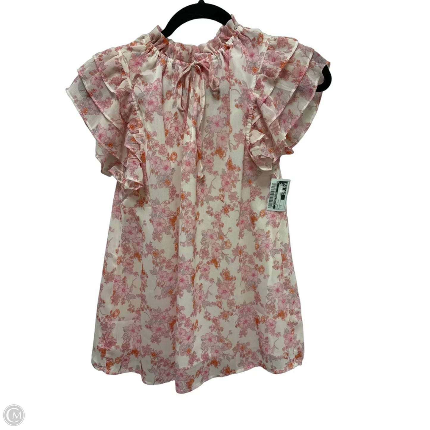 Top Short Sleeve By Clothes Mentor In Floral Print, Size: S