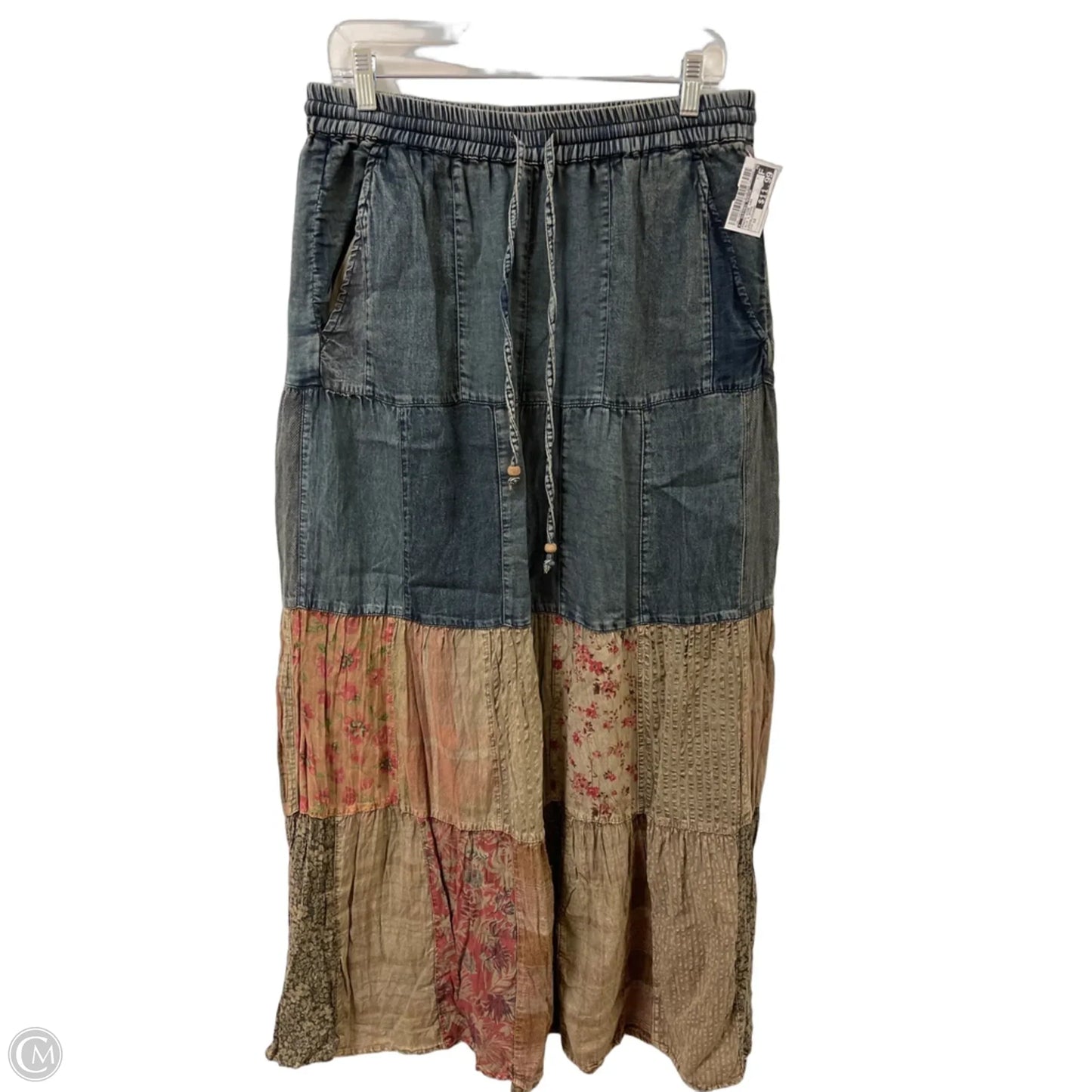Pants Wide Leg By Clothes Mentor In Blue & Brown, Size: 12