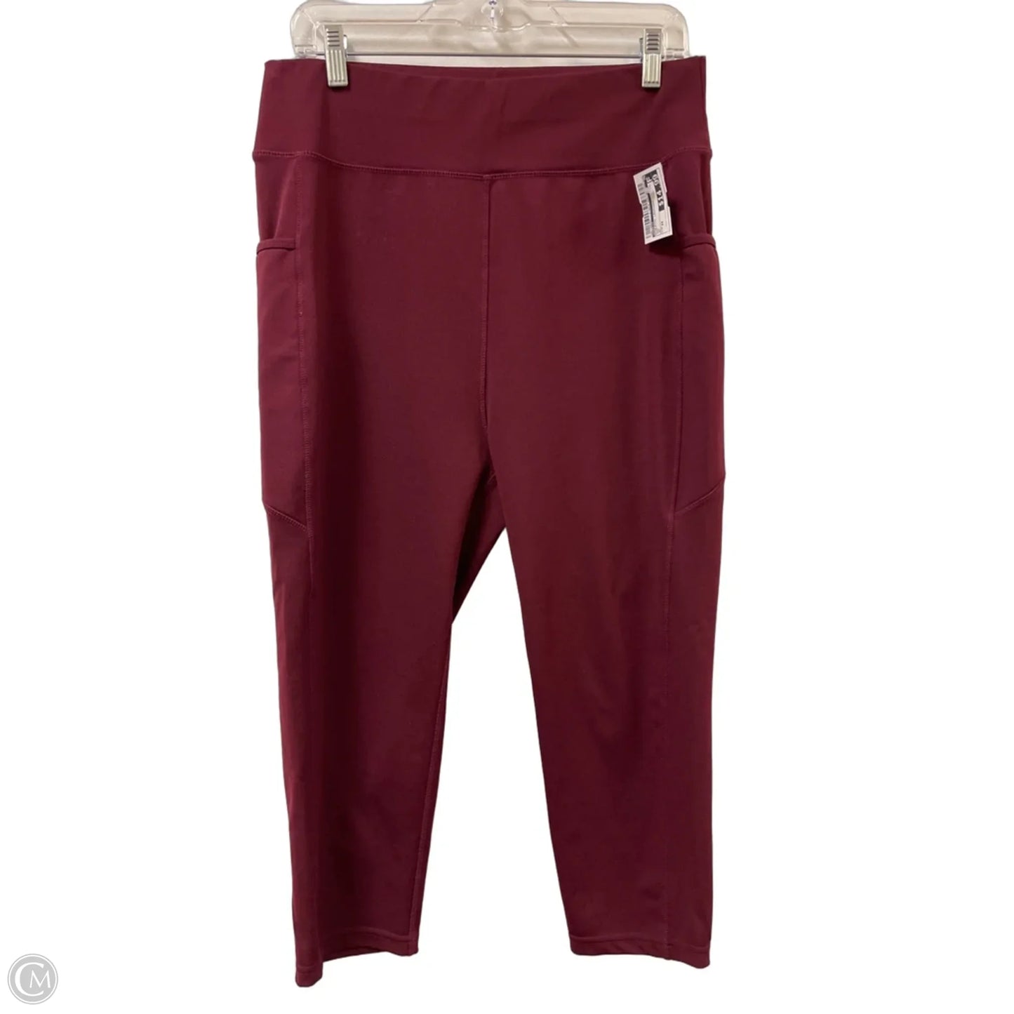 Athletic Leggings By Popfit In Red, Size: 2x