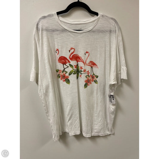 Top Short Sleeve By J. Jill In White, Size: 2x