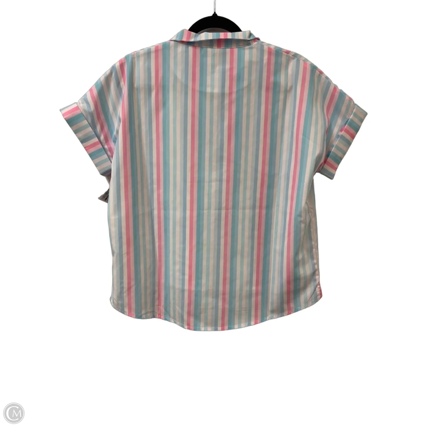 Top Short Sleeve By Clothes Mentor In Blue & Pink, Size: S