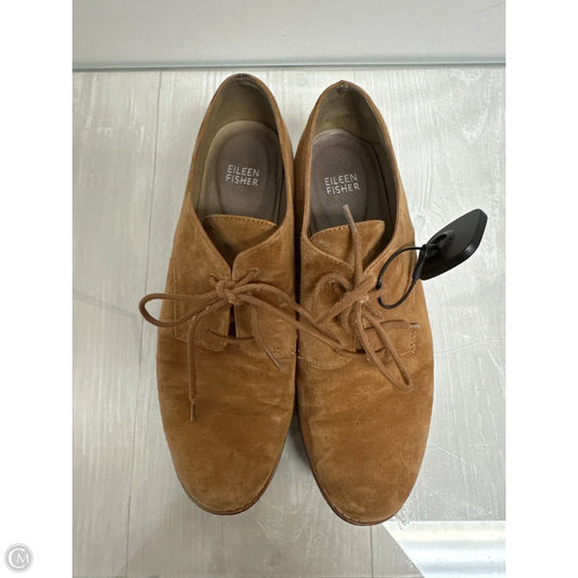 Shoes Heels Platform By Eileen Fisher In Brown, Size: 8.5