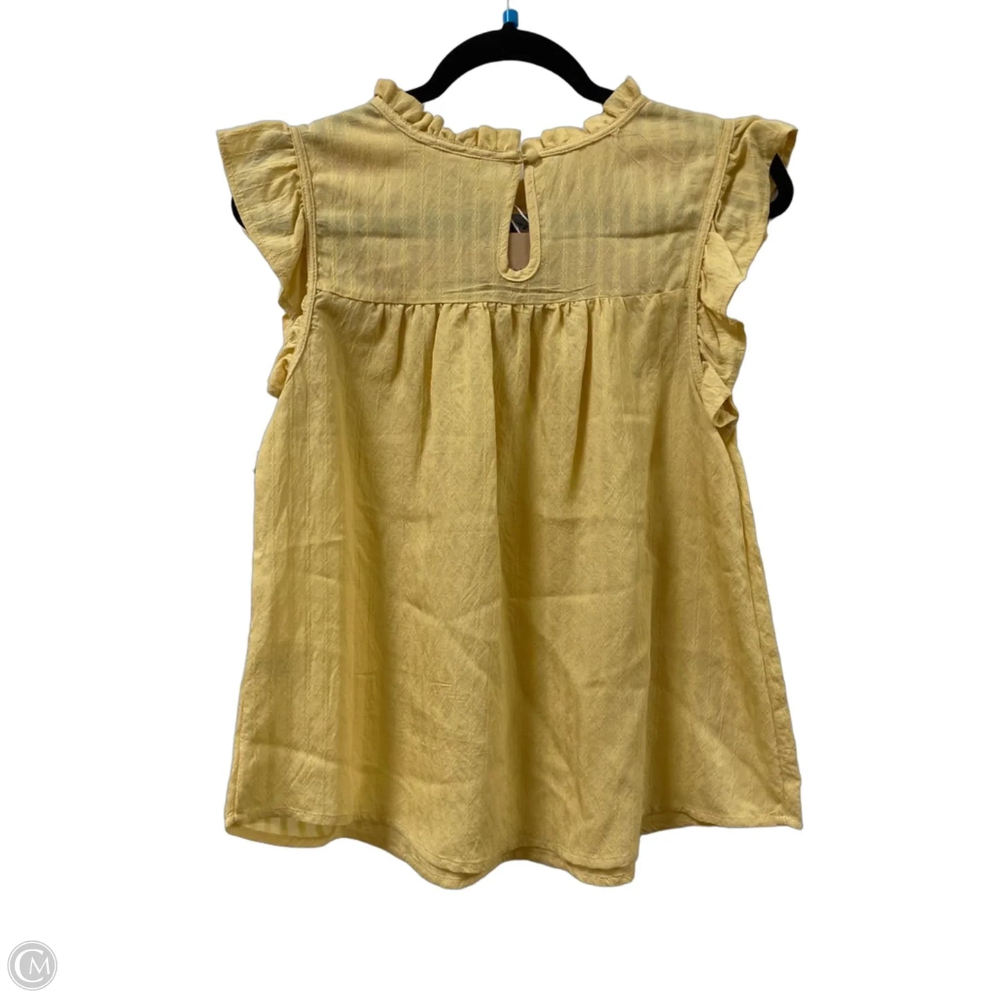 Top Short Sleeve By Blu Pepper In Yellow, Size: S