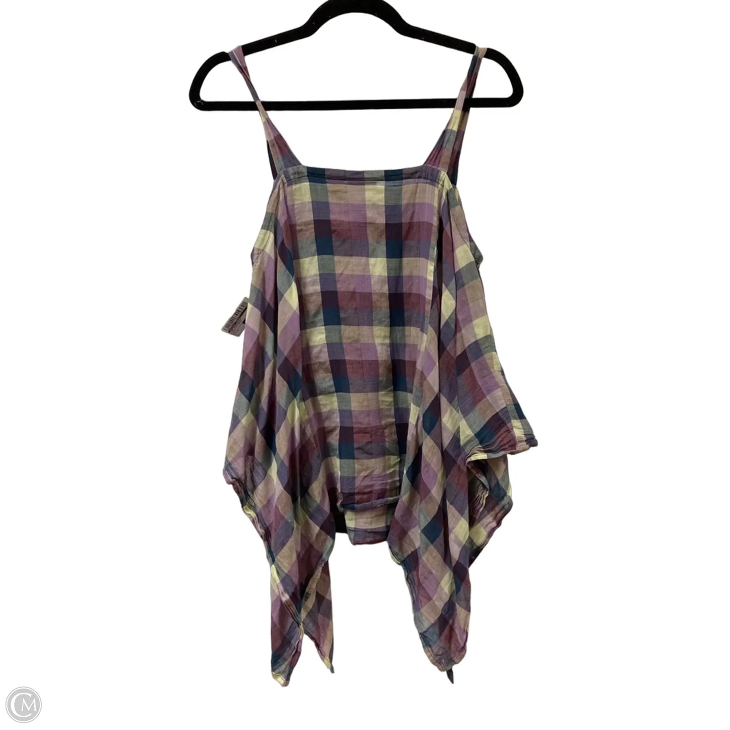 Top Sleeveless By Holding Horses In Green & Purple, Size: S
