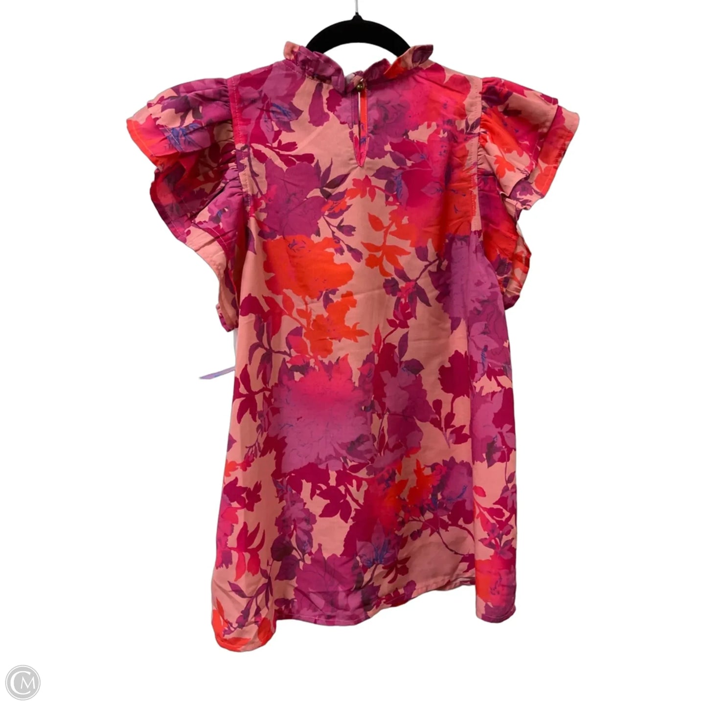 Top Short Sleeve By Entro In Orange & Pink, Size: S