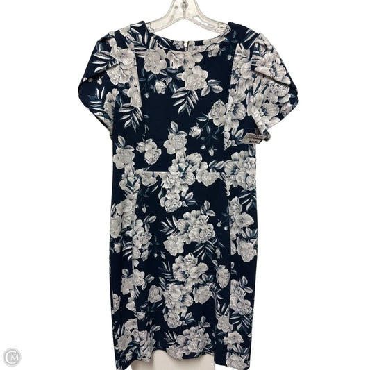 Dress Casual Short By Calvin Klein In Blue & Grey, Size: L