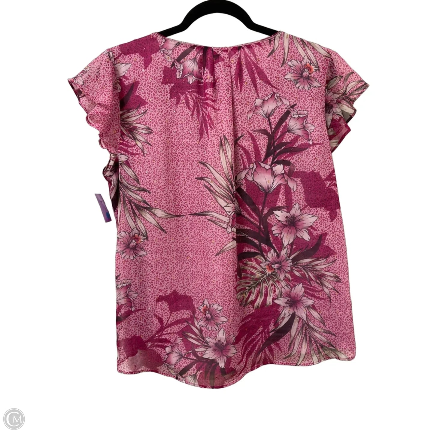Top Short Sleeve By White House Black Market In Purple, Size: L