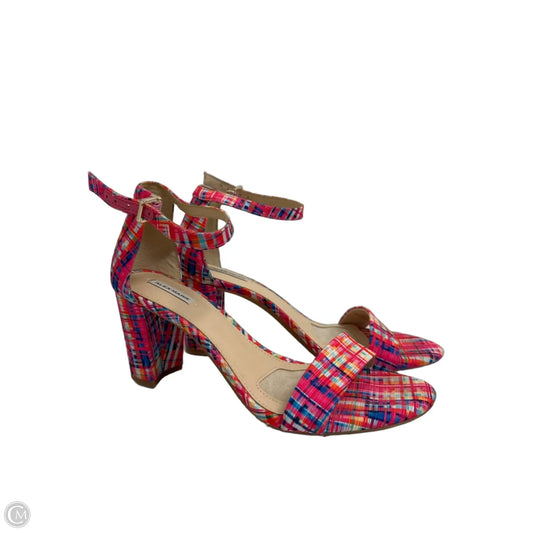 Sandals Heels Block By Alex Marie In Multi-colored, Size: 8