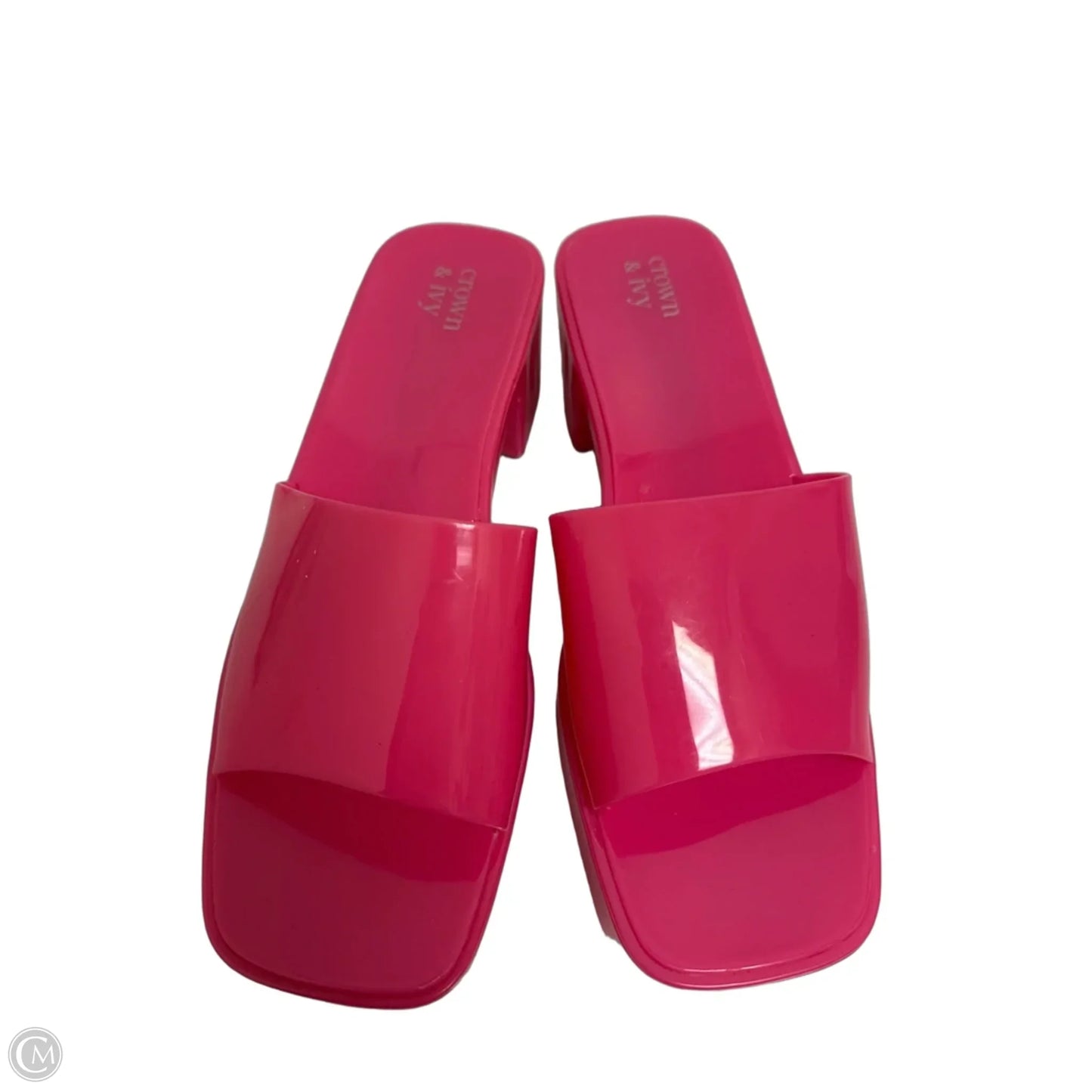 Sandals Heels Block By Crown And Ivy In Pink, Size: 9