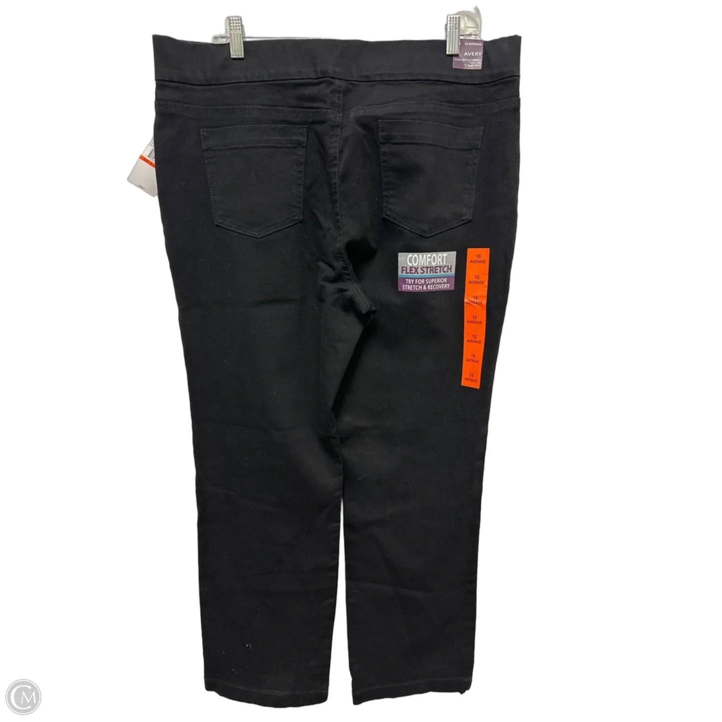 Jeans Skinny By Gloria Vanderbilt In Black Denim, Size: 16