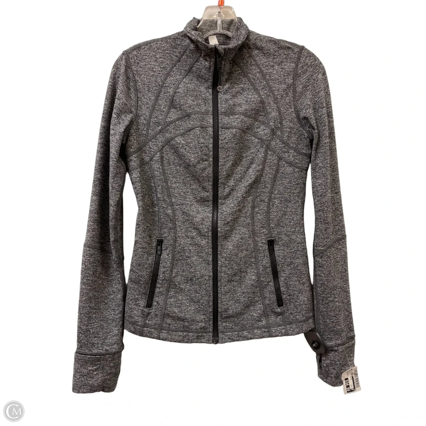 Athletic Jacket By Lululemon In Grey, Size: 6