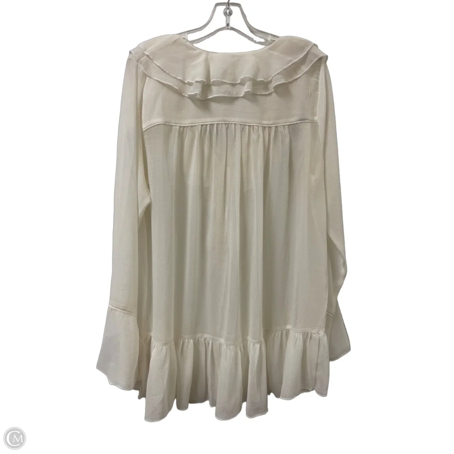 Tunic Long Sleeve By Free People In Cream, Size: L