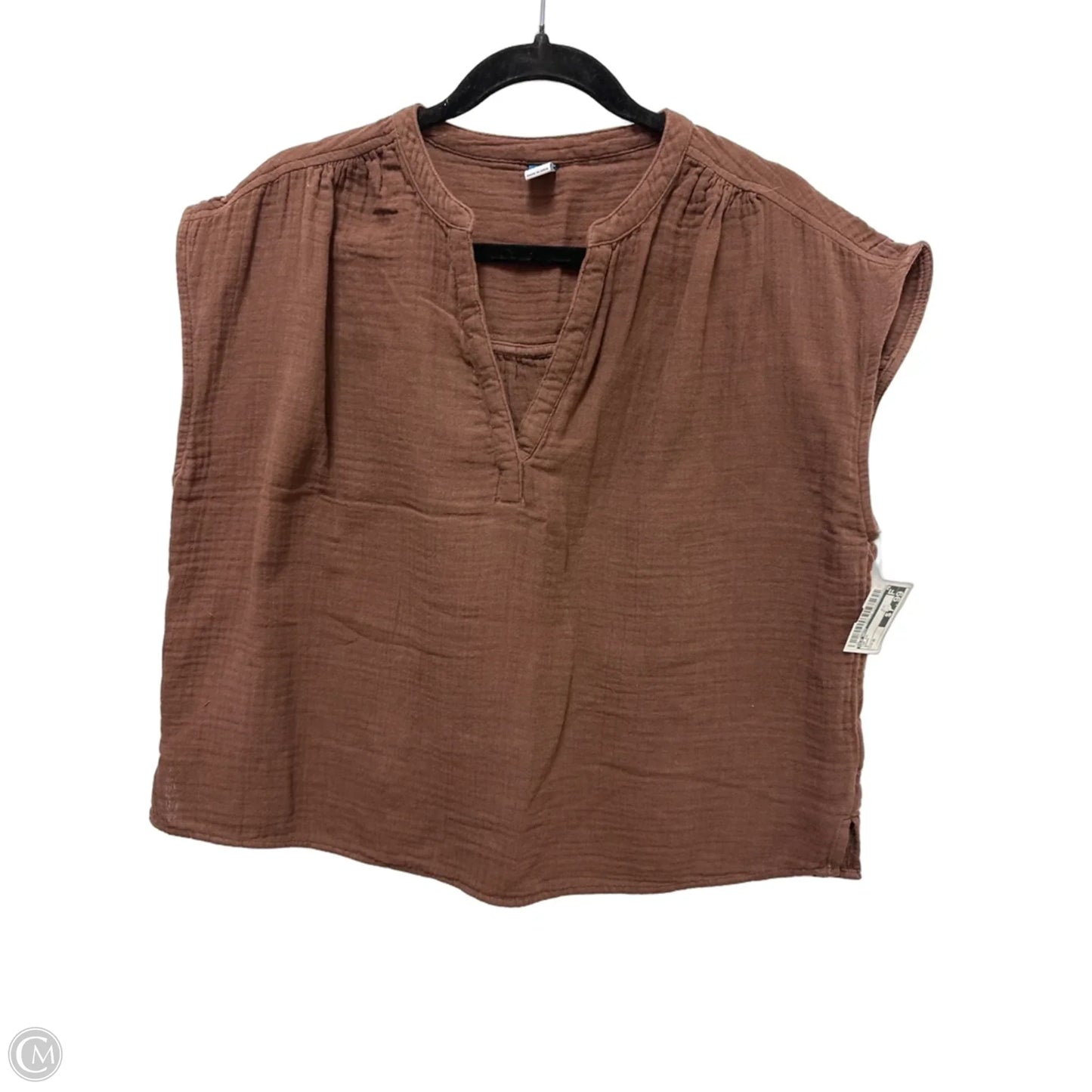 Top Short Sleeve By Old Navy In Brown, Size: M