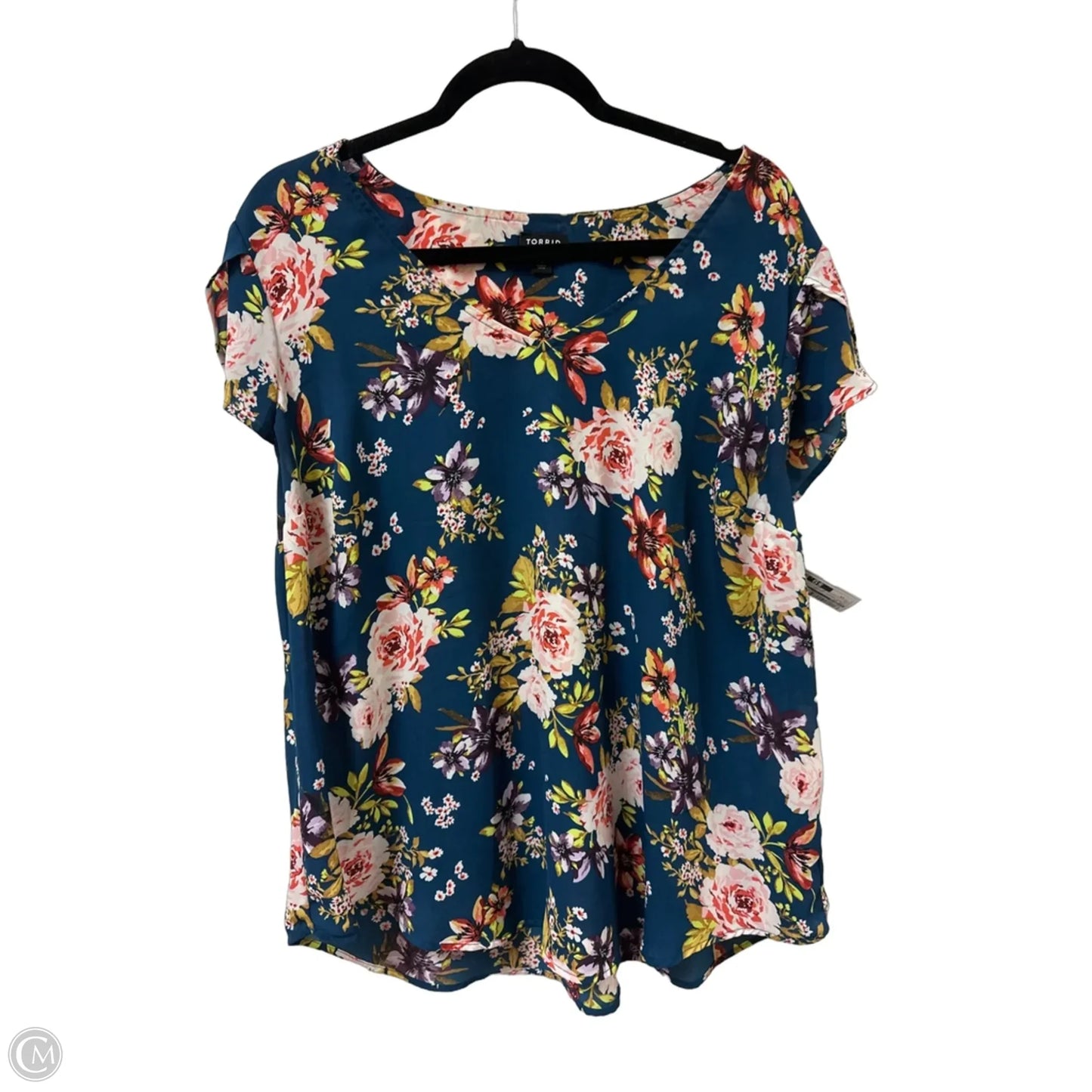Top Short Sleeve By Torrid In Floral Print, Size: 1x