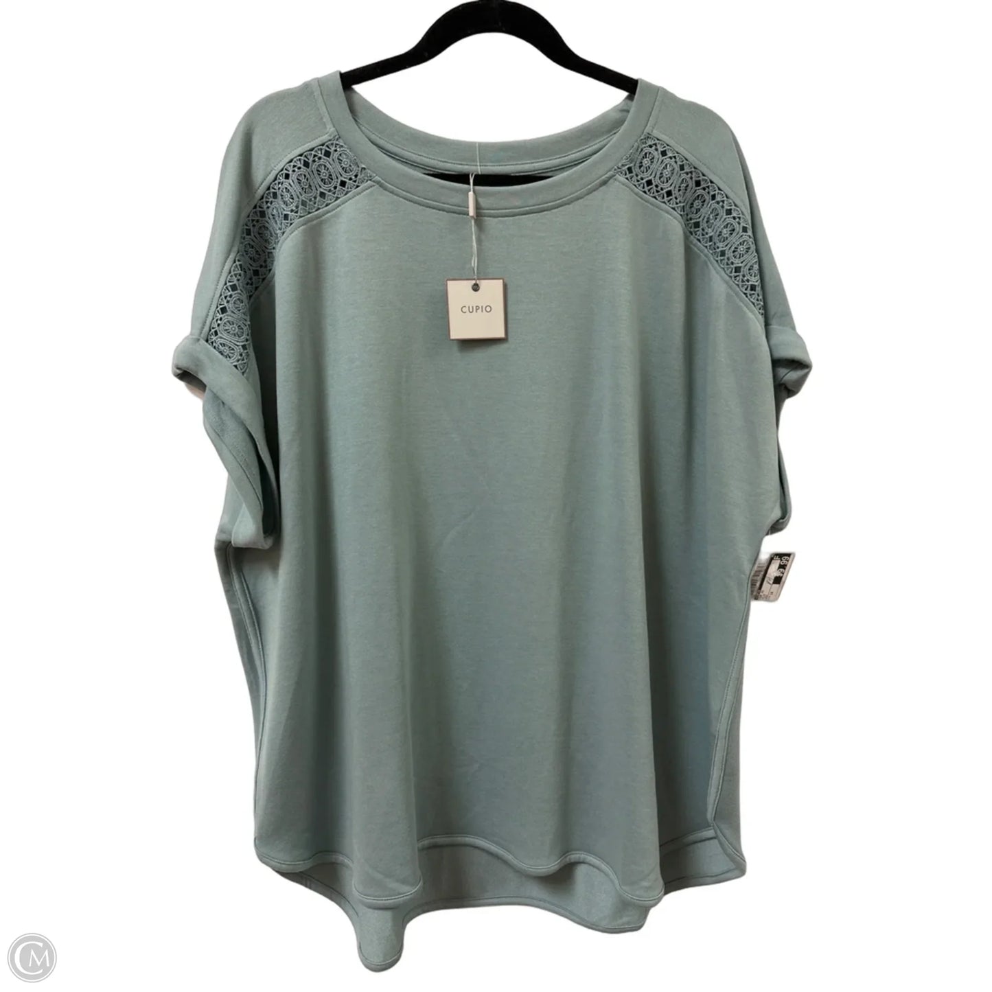 Top Short Sleeve By Cupio In Blue, Size: 1x