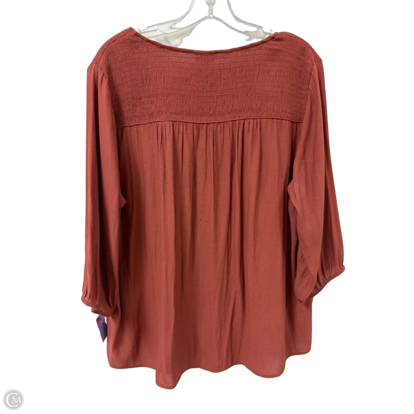 Top Long Sleeve By Torrid In Orange, Size: 1x