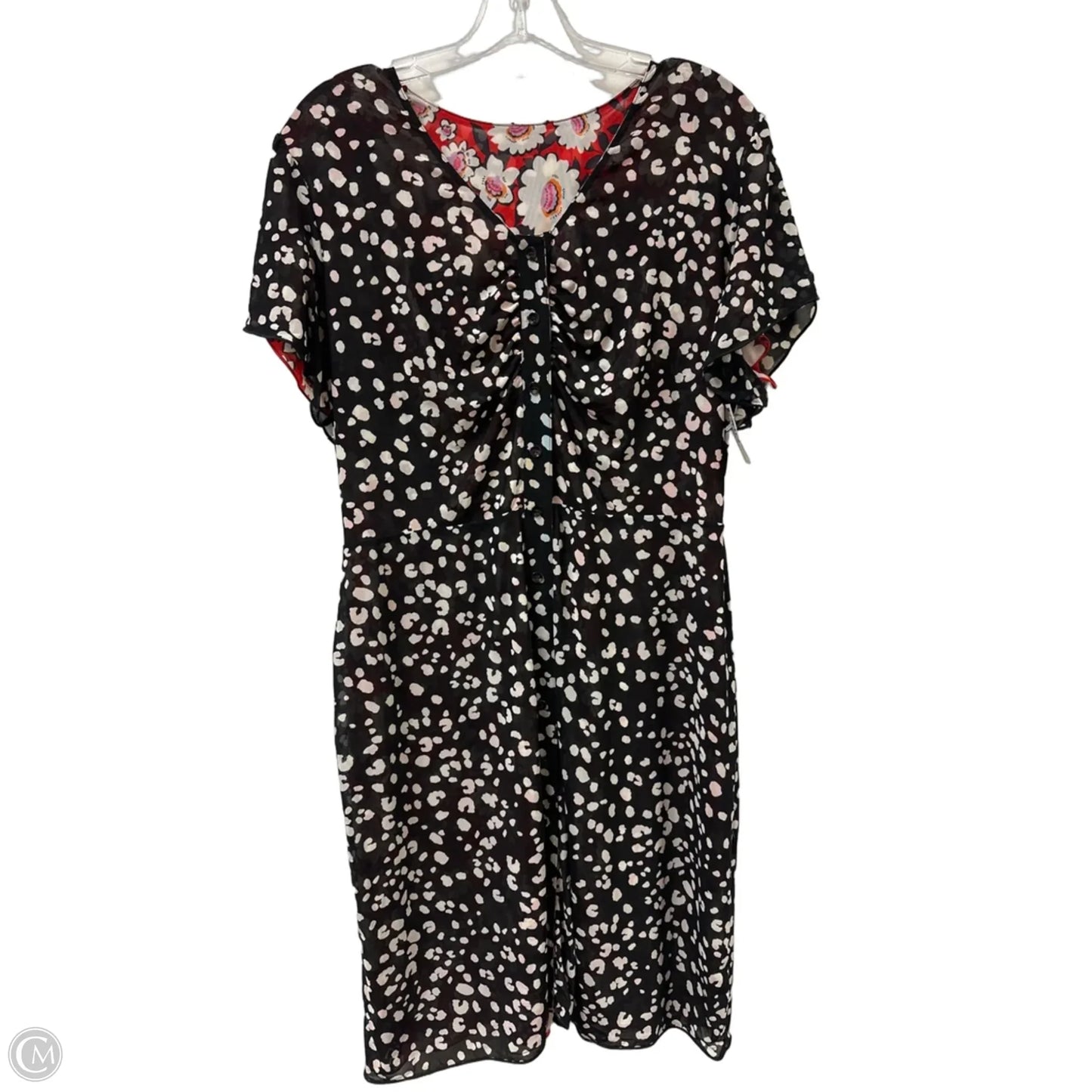 Dress Casual Short By Cabi In Black & Red, Size: L