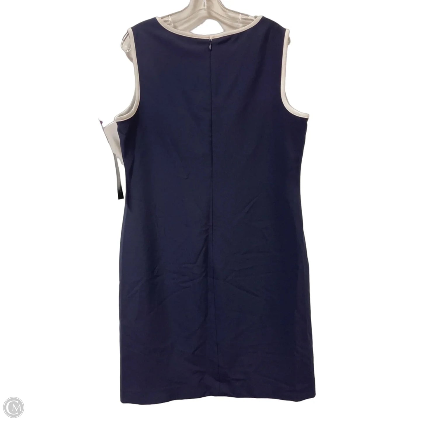 Dress Casual Midi By Evan-picone In Blue & White, Size: L