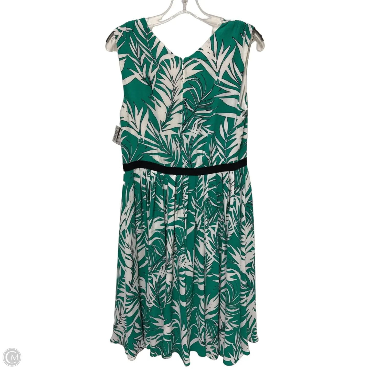 Dress Casual Short By Talbots In Green & White, Size: M