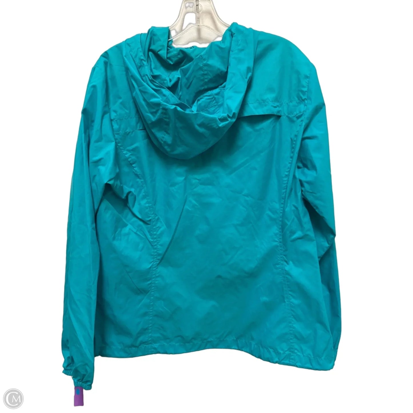 Jacket Windbreaker By Eddie Bauer In Blue, Size: L