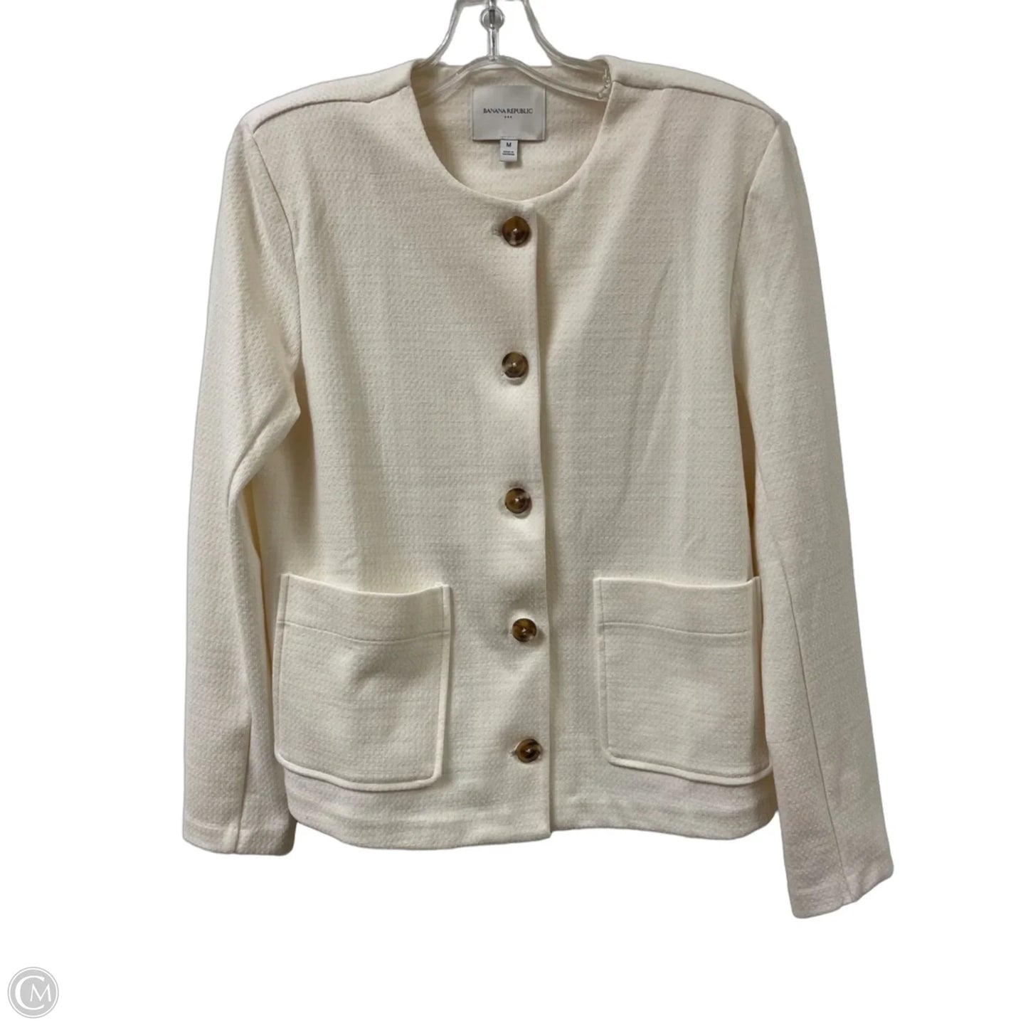 Blazer By Banana Republic In Cream, Size: M