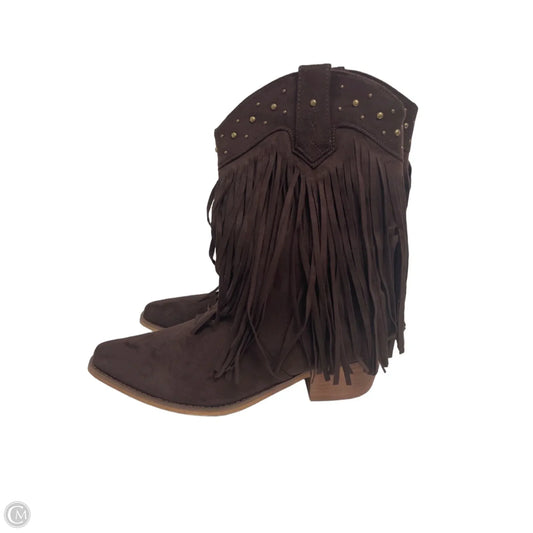 Boots Western By Clothes Mentor In Brown, Size: 7.5