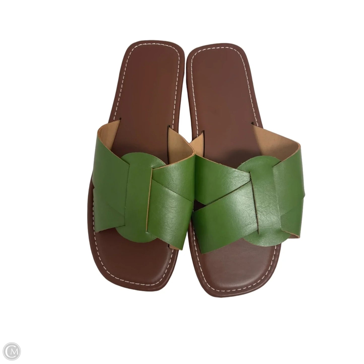 Sandals Flats By Clothes Mentor In Green, Size: 9.5