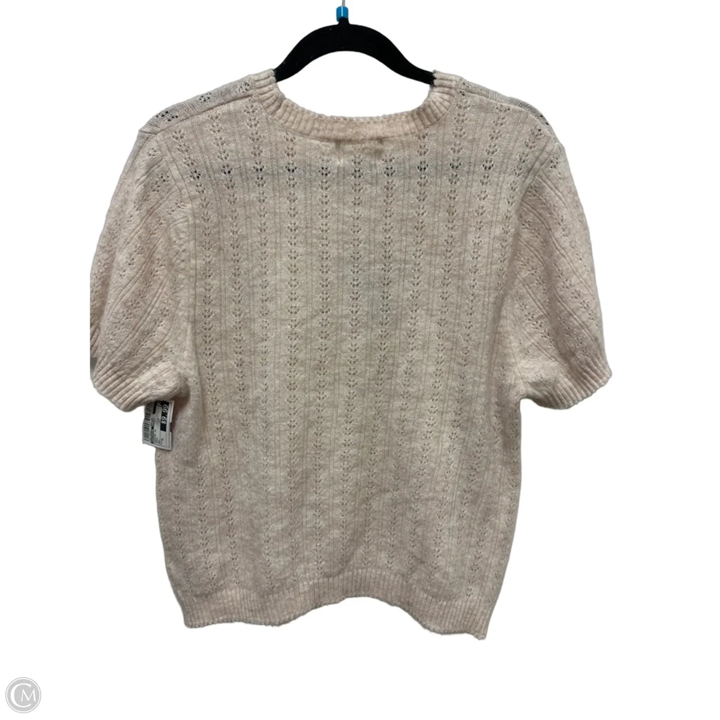 Sweater Short Sleeve By Universal Thread In Cream, Size: Xl