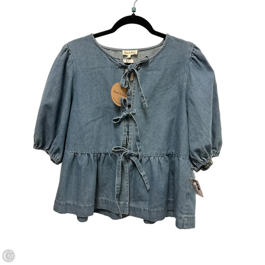 Top Short Sleeve By Clothes Mentor In Blue Denim, Size: L