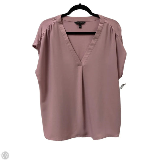 Top Short Sleeve By Banana Republic In Purple, Size: L